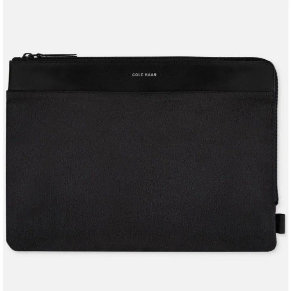 Cole Haan Nylon/Leather Tech Case Laptop Bag NWT